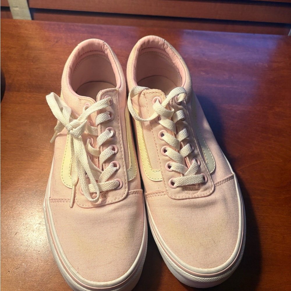 Vans Pink and Cream Women's Sneakers